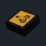 Galloping Horse Wild and Free Gift Box<br><div class="desc">A fantastic illustration of a galloping horse. This horse is a golden chestnut brown color with a black mane and tail. He can be seen galloping fast with clouds of dust being kicked up by his heels. His mane and tail flying in the breeze. Great for horse lovers.</div>