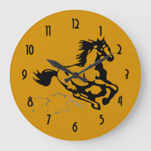 Galloping Horse Wild and Free Large Clock