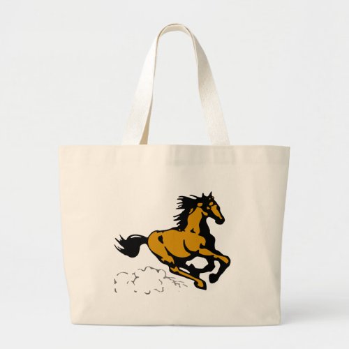 Galloping Horse Wild and Free Large Tote Bag