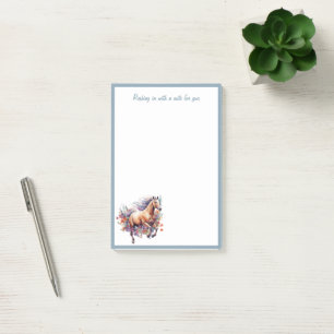 Galloping Horse With Floral Wreath Post-it Notes