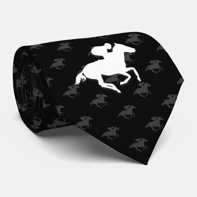 Galloping Horseman | Sports Gifts Neck Tie (Rolled)