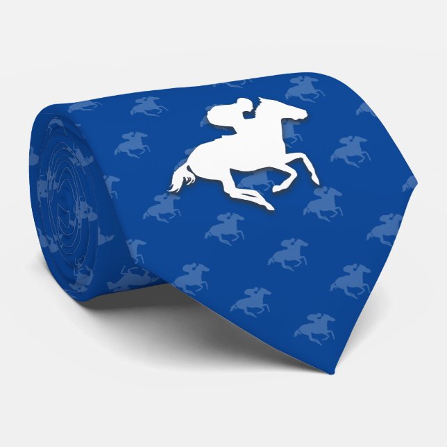 Galloping Horseman | Sports Gifts Neck Tie (Rolled)