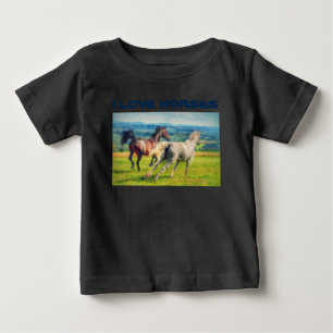 Galloping Horses Baby T-Shirt
