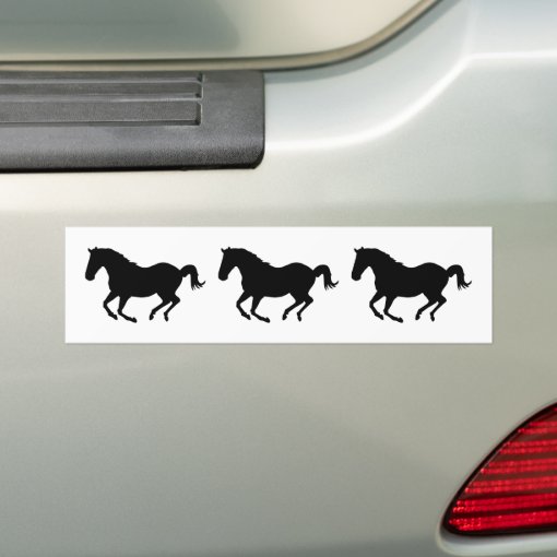 Galloping Horses Bumper Sticker Zazzle
