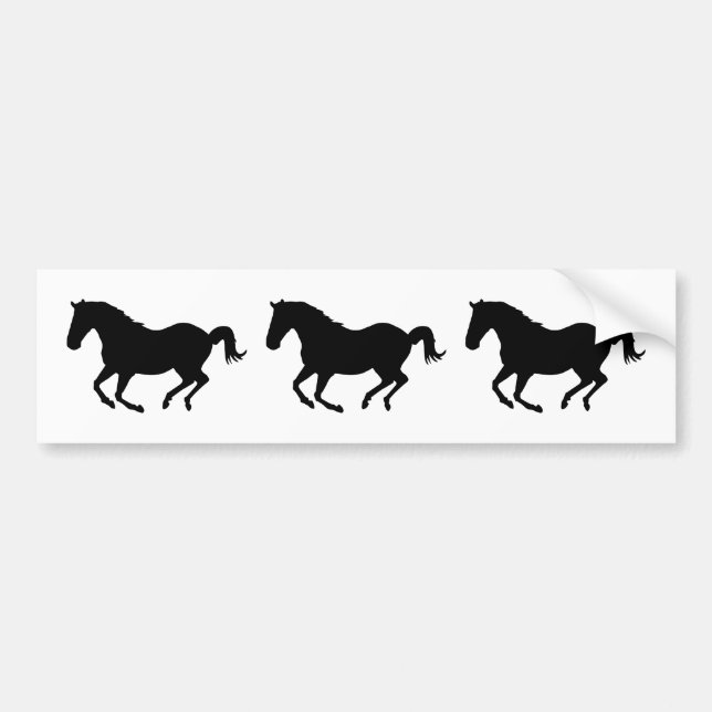 Galloping Horses Bumper Sticker (Front)