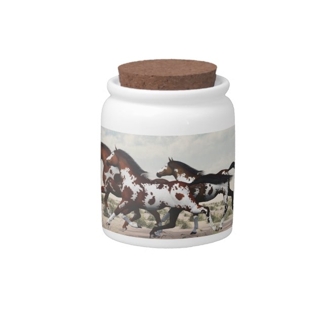 Galloping Horses Candy Jar (Front)