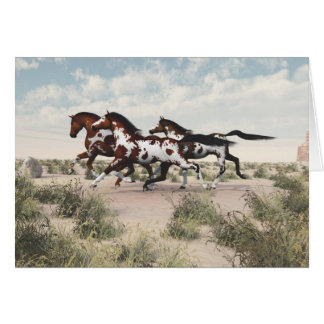 Galloping Horses Card