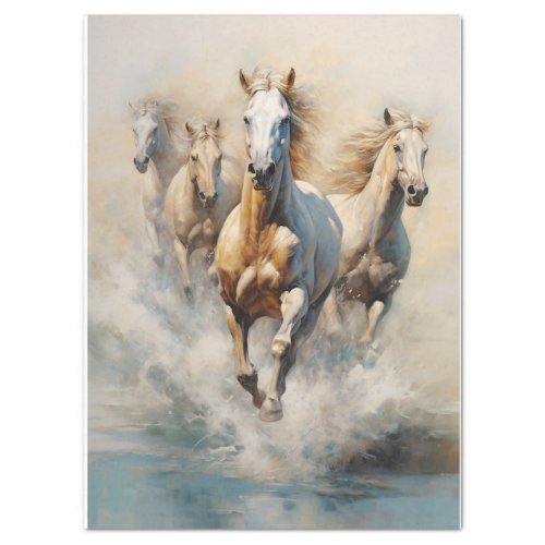 Galloping Horses Decoupage Tissue Paper