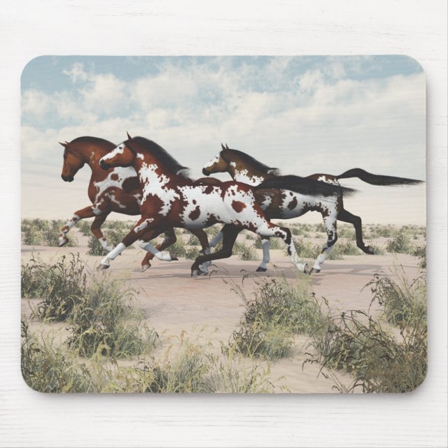 Galloping Horses Mouse pad (Front)