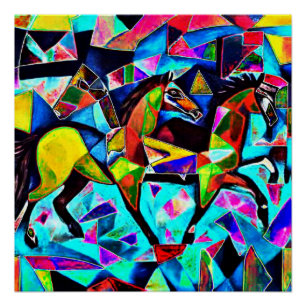 Galloping Horses Poster