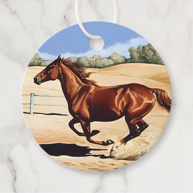 Galloping Mare Gift Tag (Front)