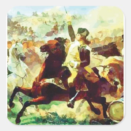 Galloping Patriot Square Sticker