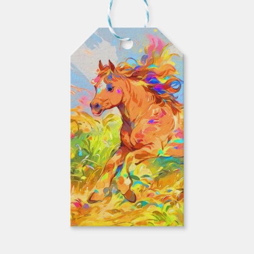 Galloping Pony _ Childrens Book Art Gift Tags