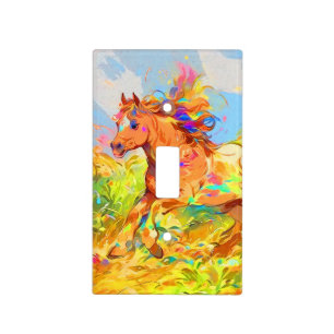 Galloping Pony - Children's Book Art Light Switch Cover