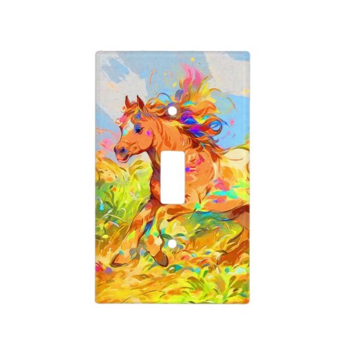 Galloping Pony _ Childrens Book Art Light Switch Cover
