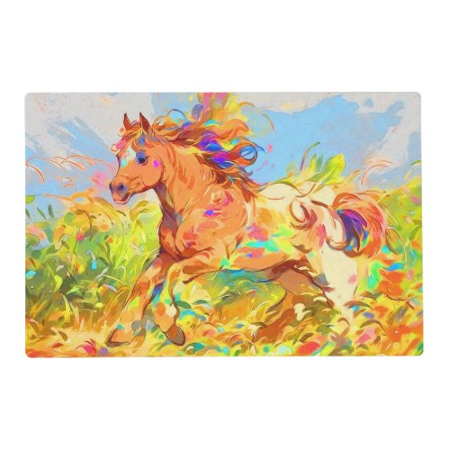 Galloping Pony _ Childrens Book Art Placemat