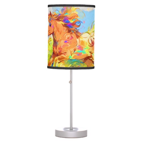 Galloping Pony _ Childrens Book Art Table Lamp