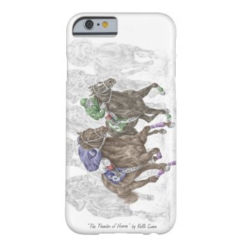 Galloping Race Horses Barely There Iphone 6 Case by KelliSwan at Zazzle