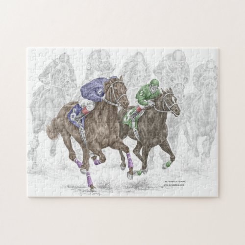 Galloping Race Horses Jigsaw Puzzle