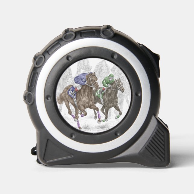 Galloping Race Horses Tape Measure (Front)