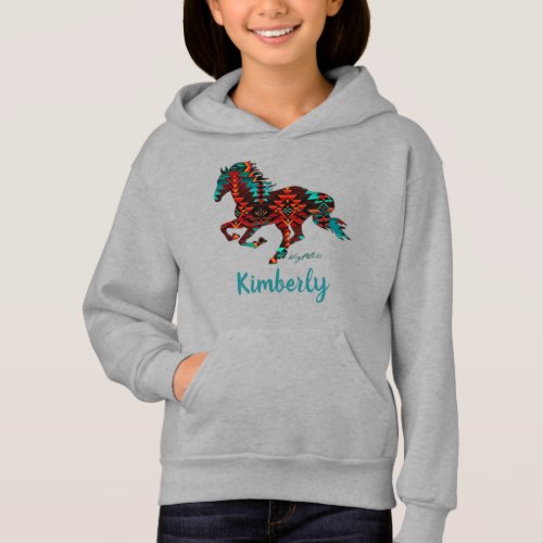 Galloping Southwest Horse Silhouette Hoodie