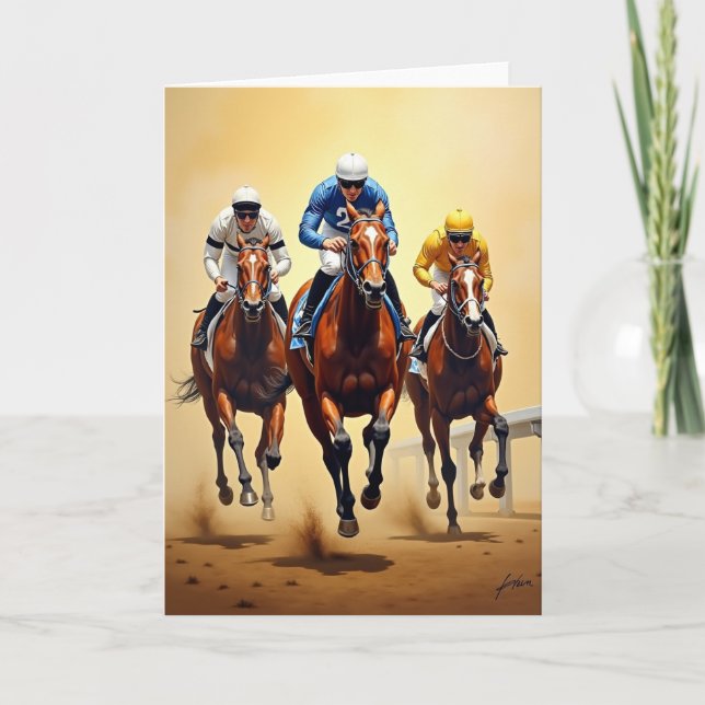 Galloping Steeds Fathers Day Card (Front)