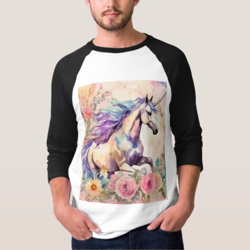 Galloping Style Horse Printed Mens T_Shirts 