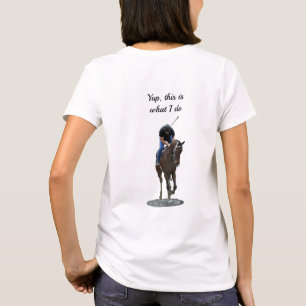 Galloping Thoroughbred Horse And Rider B T-Shirt