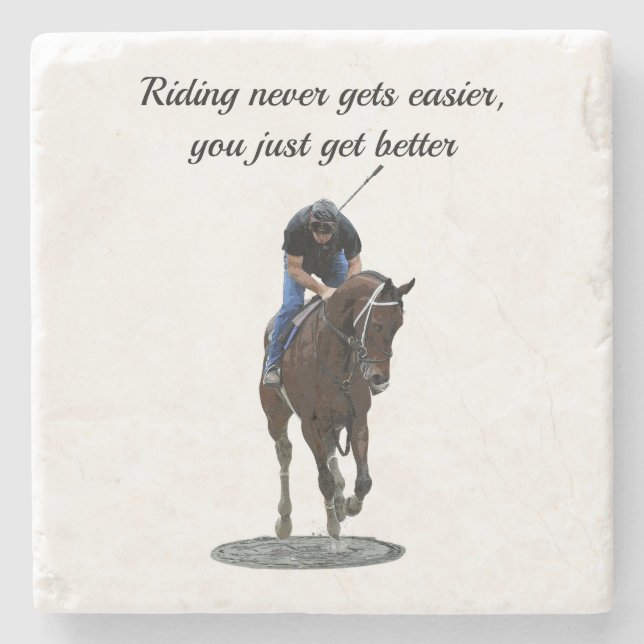 Galloping Thoroughbred Horse And Rider Coaster (Front)