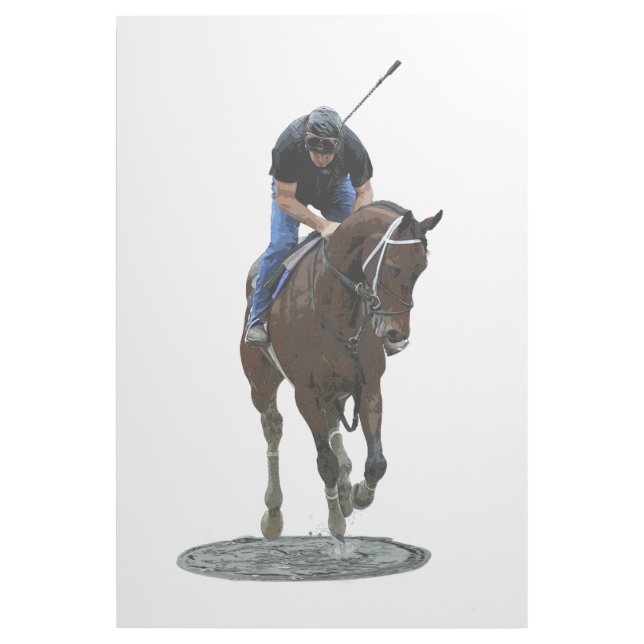 Galloping Thoroughbred Horse Gallery Wrap (Front)
