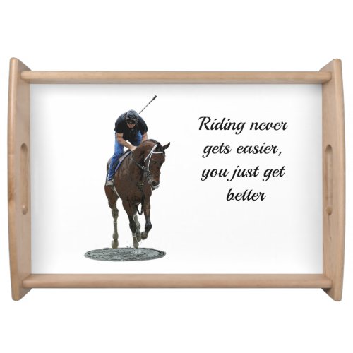 Galloping Thoroughbred Horse Serving Tray