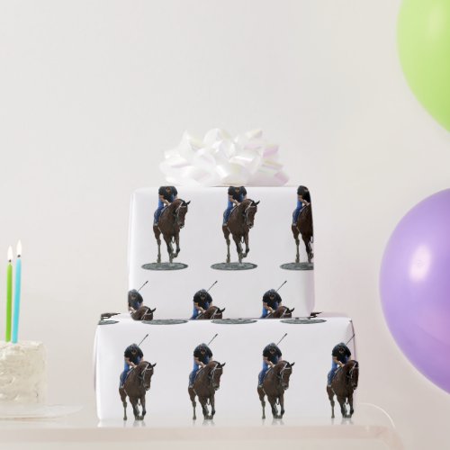 Galloping Thoroughbred Horse Wrapping Paper