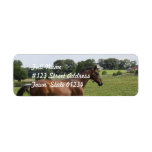 Galloping Thoroughbred  Mailing Labels