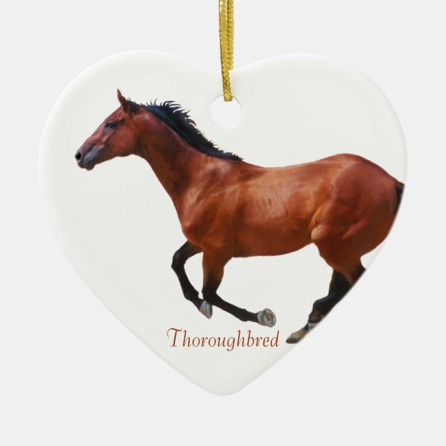 Galloping Thoroughbred Ornament (Front)