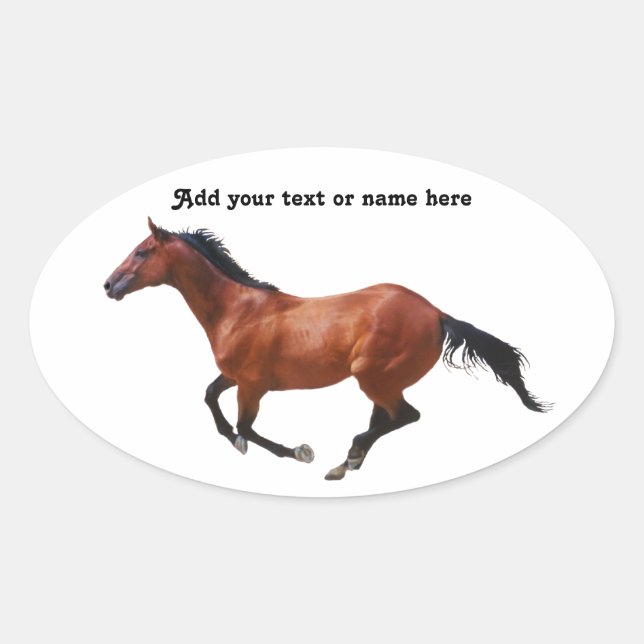 Galloping Thoroughbred Sticker (Front)