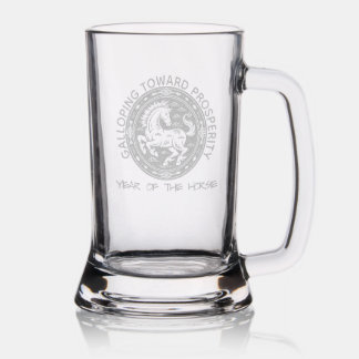 Galloping Toward Prosperity Chinese Zodiac Horse Stein