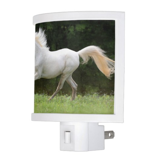 Galloping White Horse Night Light (Left)
