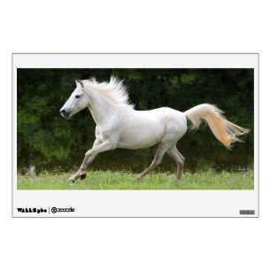 Galloping White Horse Wall Sticker
