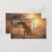 Galloping Wild Horses Business Card (Front/Back)