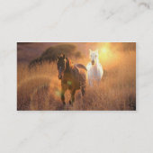 Galloping Wild Horses Business Card (Back)