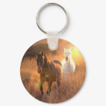 Galloping Wild Horses Keychain