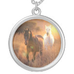 Galloping Wild Horses Necklace