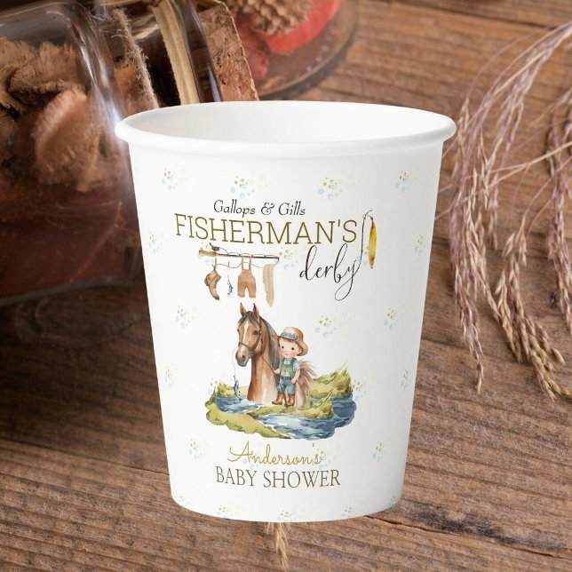  Gallops And Gills Fisherman Derby Baby Shower Paper Cups (Creator Uploaded)