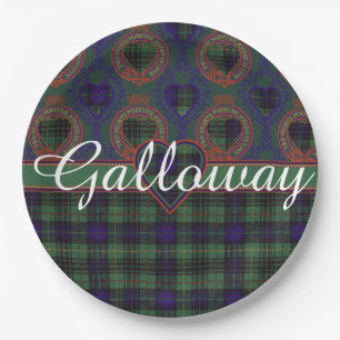 Galloway clan Plaid Scottish kilt tartan Paper Plates