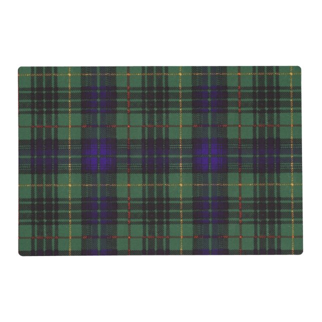 Galloway clan Plaid Scottish kilt tartan Placemat (Front)