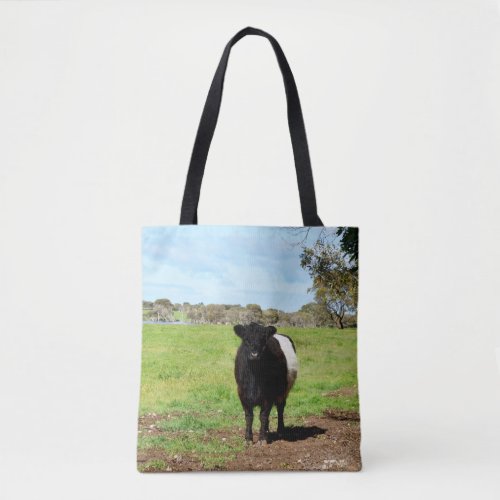 Galloway Cow In The Country Tote Bag