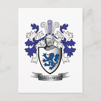 Galloway Family Crest Coat of Arms Postcard