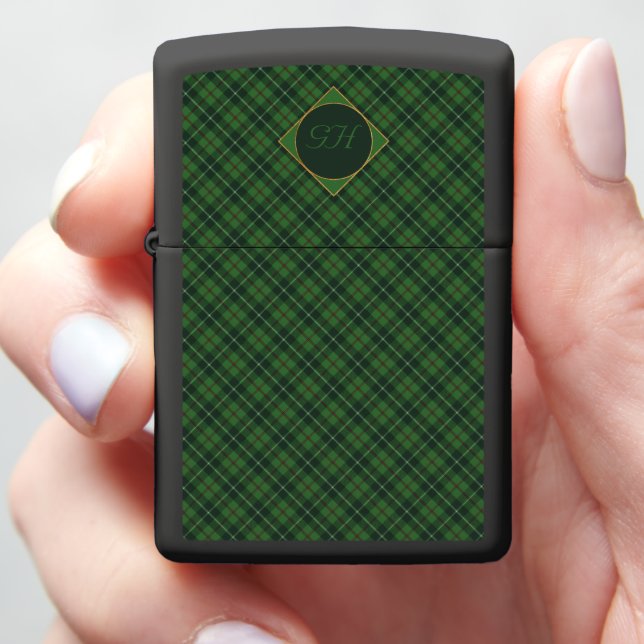 Galloway Hunting Modern Scottish Tartan  Zippo Lighter (In Hand)