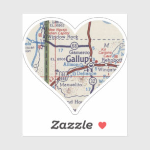 Gallup New Mexico Map Sticker