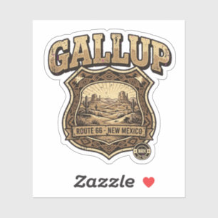 Gallup New Mexico Route 66 Vintage Sticker